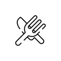 restaurante, comida, cocina línea punteada icono vector ilustración logotipo plantilla. adecuado para muchos propósitos.