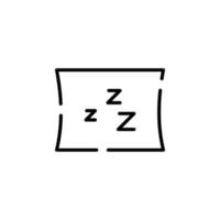 Sleep, Nap, Night Dotted Line Icon Vector Illustration Logo Template. Suitable For Many Purposes.