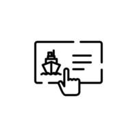 Booking, Ticket, Order Dotted Line Icon Vector Illustration Logo Template. Suitable For Many Purposes.