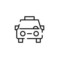 taxi, taxi, viaje, transporte línea punteada icono vector ilustración logotipo plantilla. adecuado para muchos propósitos.
