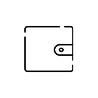 Wallet, Saving, Money Dotted Line Icon Vector Illustration Logo Template. Suitable For Many Purposes.