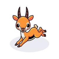 Cute little gazelle cartoon jumping vector