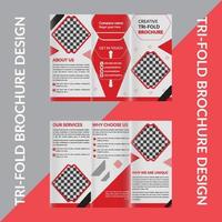 corporate tri fold brochure template vector