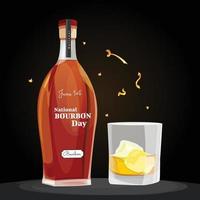 bourbon bottle vector illustration design