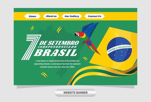 website page design for brazil independence event 7 september