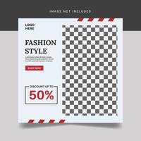 social media post or fashion sale banner vector