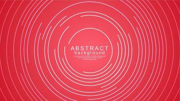 Abstract circle lines on red background vector
