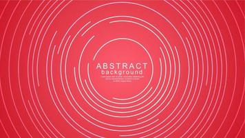 Abstract circle lines on red background vector