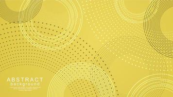 Abstract circle lines on yellow background vector