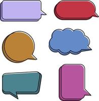 balloon text dialogue bubbles... vector