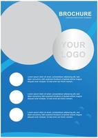 A4 Blue Brochure vector