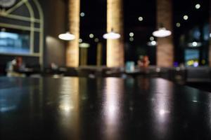 Abstract blur cafe restaurant with abstract bokeh light defocused background photo