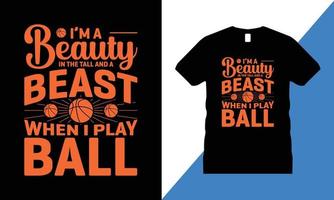 Basketball t-shirt design Vector. T shirt, sport, Hoop, Ball, American Basketball, Player, Tournament, vector