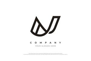 Stylish Initial Letter N Monogram Logo Design Vector