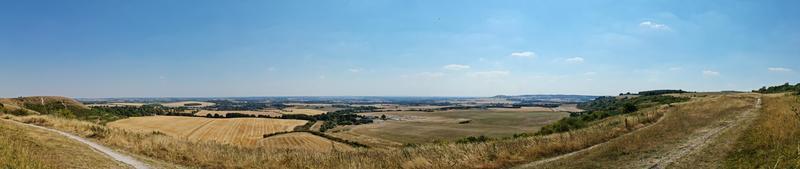 Aerial footage and high angle view of British Countryside, drone's footage photo