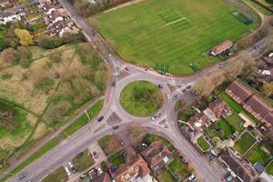 Aerial View high angle footage of Wardown Public Park at Luton City of England UK photo