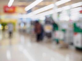 supermarket checkout cashier counter blurred background photo