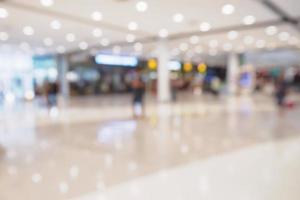 Abstract blur defocused shopping mall interior background photo