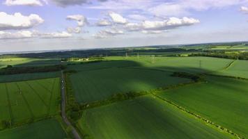 Aerial footage and high angle view of British Countryside, drone's footage photo