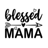 blessed mama m vector