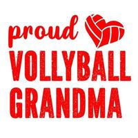 proud volleyball grandma vector