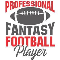 Professional Fantasy Football Player vector