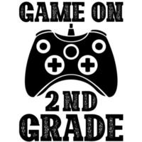 Game On 2nd Grade vector