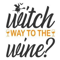 Witch Way To The Wine vector