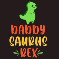 Daddy Saurus Rex vector