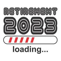 jubilación 2023 cargando vector