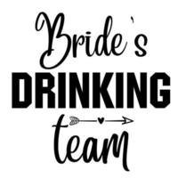 equipo de novias bebiendo vector