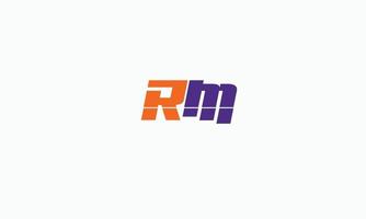 alfabeto letras iniciales monograma logo rm, mr, r y m vector