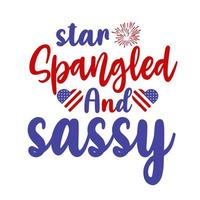 star spangled and sassy vector