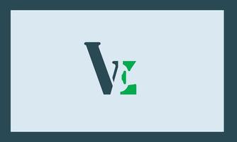 alfabeto letras iniciales monograma logo ve, ev, v y e vector