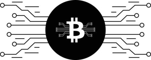 An Isolated Bitcoin Vector Graphic
