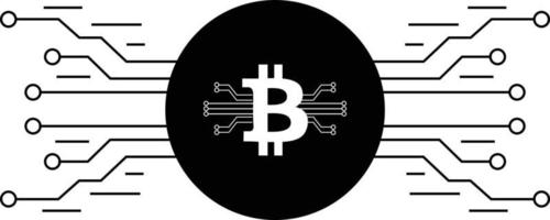 un gráfico vectorial aislado de bitcoin vector