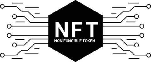 Non Fungible Tokens NFT Vector Graphic