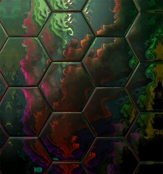 fondo abstracto del hexágono. fondo geométrico colorido. vector