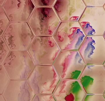 Abstract hexagon background. Colorful geometric background. vector