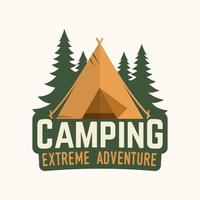 acampar aventura extrema. ilustración vectorial vector