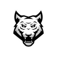 logotipo de la mascota del tigre blanco vector