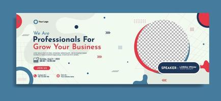 Business webinar horizontal banner template design. Very suitable for online class programs, marketing, etc. vector