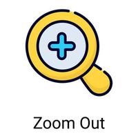 zoom in color icon isolated on white background vector