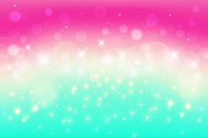 Pink turquoise gradient background for wallpaper design. Cool fluid background. Sunrise sky with stars and sparkles. Vector. vector