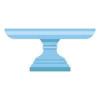 Cake stand in flat icon style. Empty tray for fruit and desserts. Vector illustration