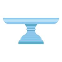 Cake stand in flat icon style. Empty tray for fruit and desserts. Vector illustration