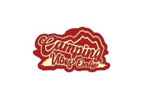 Camping t shirt , sticker and logo design template vector