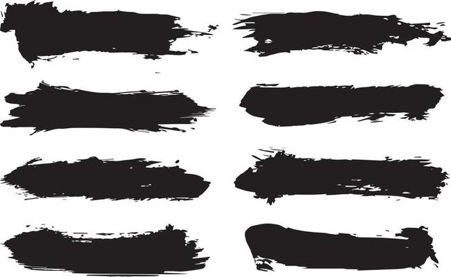 Set of Grunge brush strokes