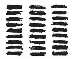 Set of Grunge brush strokes vector