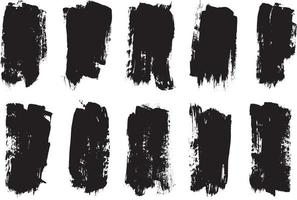 Collection of Abstract grunge brush strokes vector